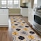 World Rug Gallery Contemporary Geometric Stripe Non-Slip Runner Rug 2' x 7' Yellow 511YELLOW2X7 - alternate 1